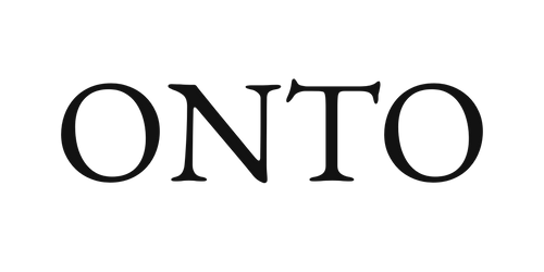 Black 'ONTO' logo on a white background